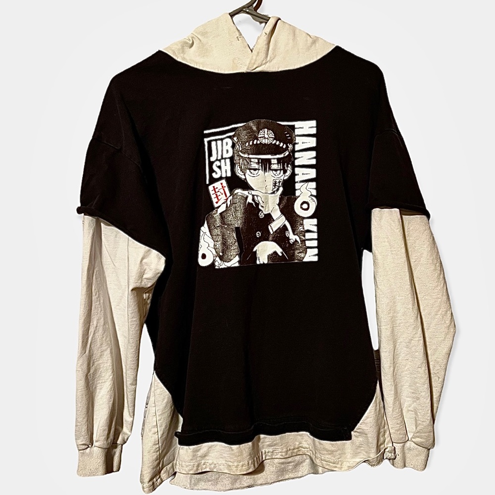Unisex Anime hooded long sleeve shirt size medium